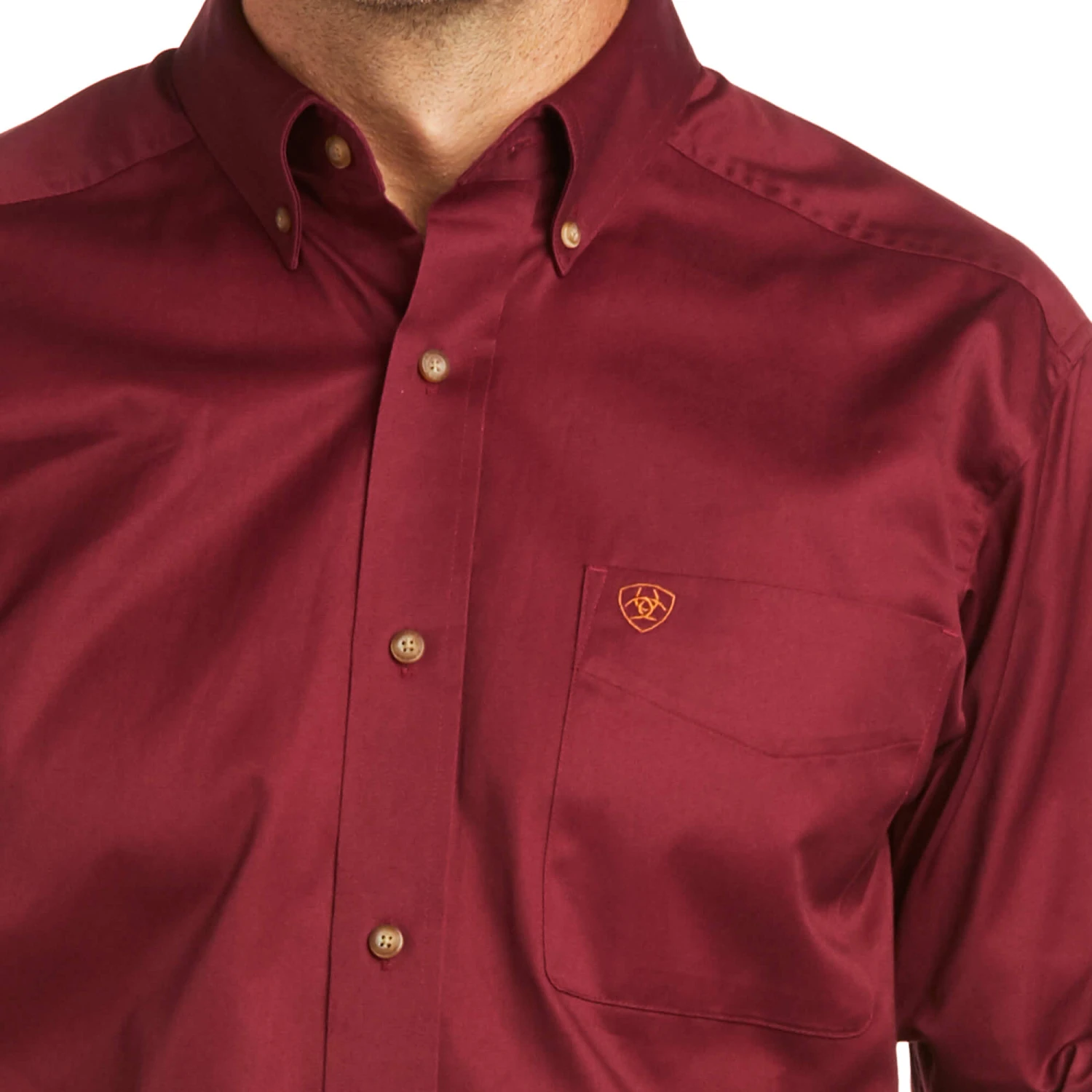 ARIAT Men's Solid Twill Fitted Shirt 10034226 3 ARIAT Men's Solid Twill Fitted Shirt 10034226 - Image 3