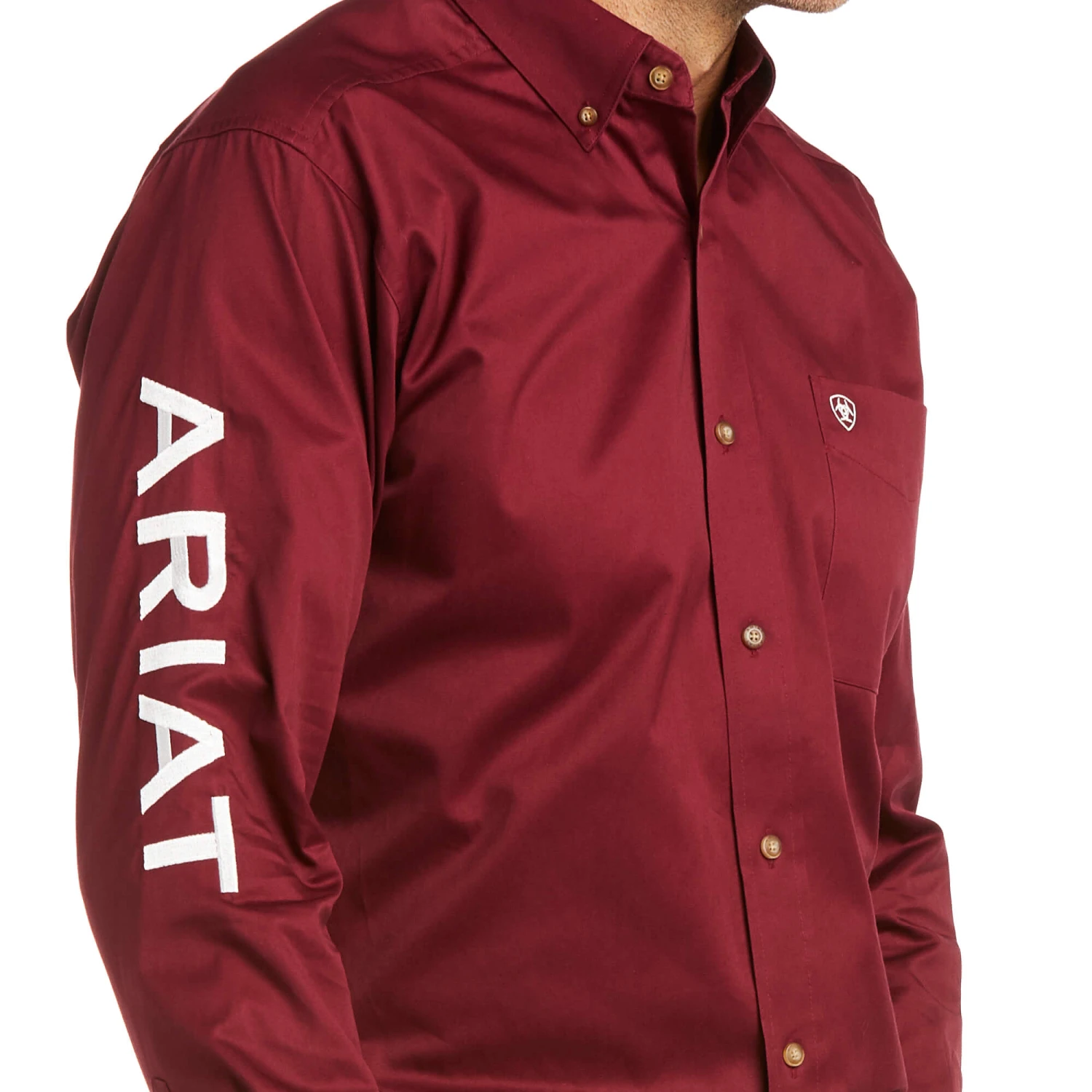 ARIAT Men's Team Logo Twill Fitted LS Shirt 10034233 4 ARIAT Men's Team Logo Twill Fitted LS Shirt 10034233 - Image 4