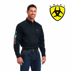 ARIAT Men's Team Logo Twill Classic Fit Mexico Shirt 10038500
