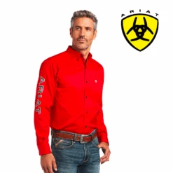 ARIAT Men's Team Logo Twill FTD LS Shirt 10040702