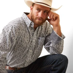 ARIAT Men's Wrinkle Free Fortune Classic Fit Shirt 10043702 -Western Fashion Shoes 10043702 01