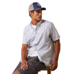 ARIAT Men's Floral Escape Stretch Modern Fit Shirt 10043704 -Western Fashion Shoes 10043704 01