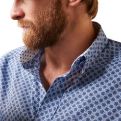 ARIAT Men's Wrinkle Free Atlas Classic Fit Shirt 10043807 -Western Fashion Shoes 10043807 01collar