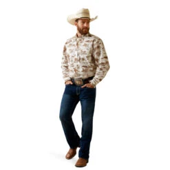 ARIAT Men's Wrinkle Resist Paniolo Western Aloha Stretch Classic Fit Shirt 10044020 -Western Fashion Shoes 10044020 full