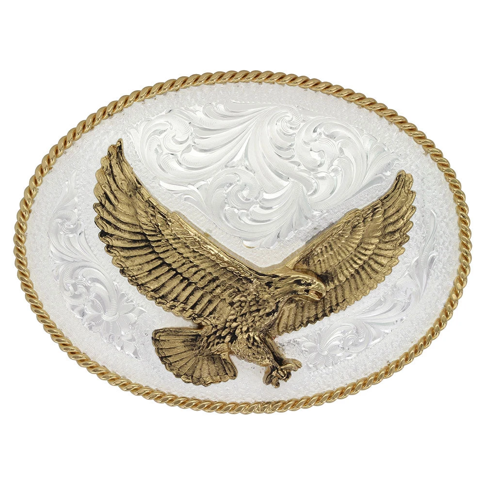 Montana Silversmiths MONTANA SILVERSMITH Men's Oval Eagle Buckle 1460 1 Montana Silversmiths MONTANA SILVERSMITH Men's Oval Eagle Buckle 1460