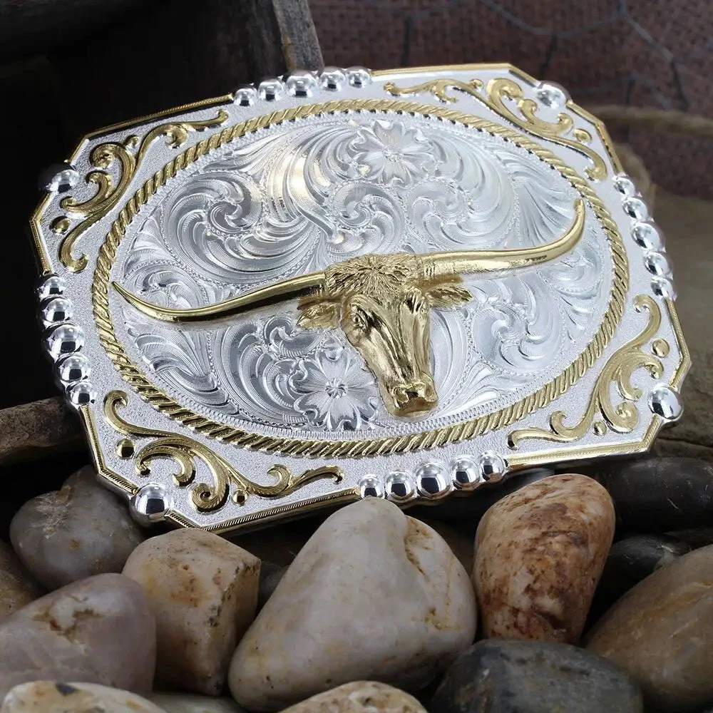 Montana Silversmiths Two-Tone Cowboy Cameo With Longhorn 25815-767 3 Montana Silversmiths Two-Tone Cowboy Cameo With Longhorn 25815-767 - Image 3