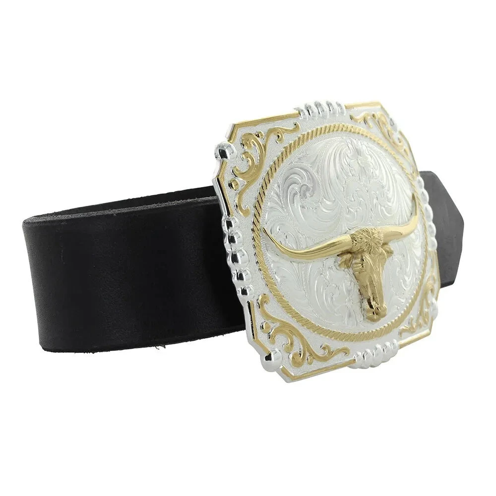 Montana Silversmiths Two-Tone Cowboy Cameo With Longhorn 25815-767 4 Montana Silversmiths Two-Tone Cowboy Cameo With Longhorn 25815-767 - Image 4