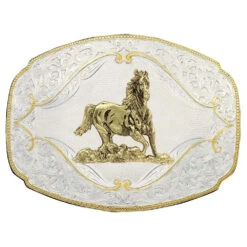 Montana Silversmiths MONTANA Men's Western Belt Buckle Gallo Horse 2920-463