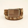 ARIAT Men's Digital Camo USA Flag Belt & Buckle A1030844