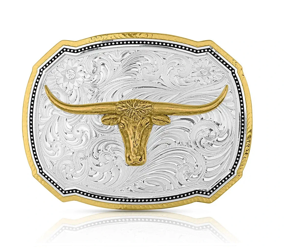 Montana Silversmiths MONTANA SILVERSMITH Men's Right Cut Rope Longhorn 30518-767 1 Montana Silversmiths MONTANA SILVERSMITH Men's Right Cut Rope Longhorn 30518-767