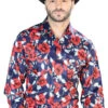 Men's Camisa Vaquera L/S Roses 044098