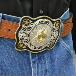 Montana Silversmiths MONTANA SILVERSMITH West Sheridan Belt Buckle 61360-422 -Western Fashion Shoes 61360 422 Belt
