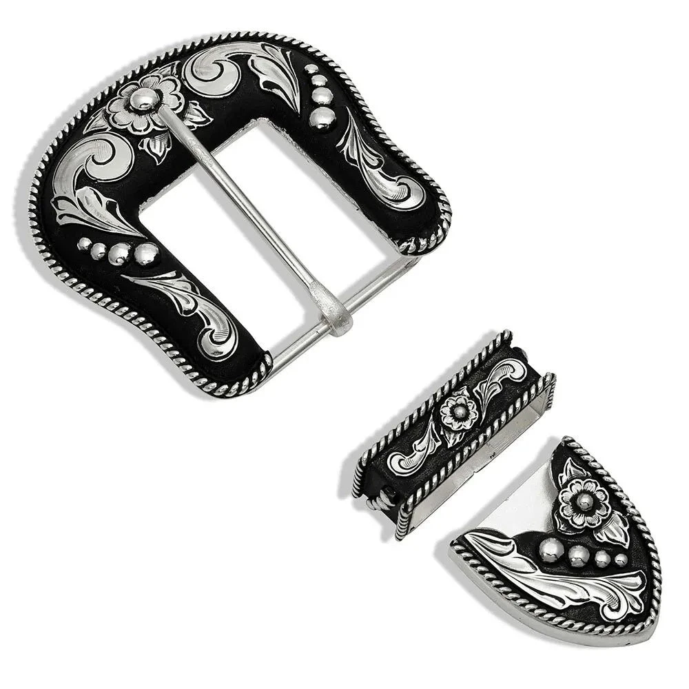 Montana Silversmiths MONTANA SILVERSMITH Men's Beads & Scrolls Buckle Set 62004 1 Montana Silversmiths MONTANA SILVERSMITH Men's Beads & Scrolls Buckle Set 62004