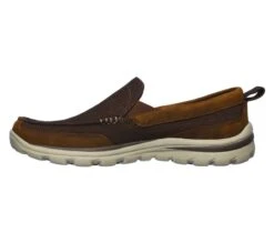 SKECHERS Men's Relaxed Fit: Superior - Milford 1 Inch Heel 64365 -Western Fashion Shoes 64365 BRN E