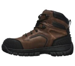 SKECHERS Men's Work Hartan Onkin Waterproof Steel Toe 77121 -Western Fashion Shoes 77121 DKBR E