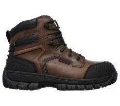 SKECHERS Men's Work Hartan Onkin Waterproof Steel Toe 77121 -Western Fashion Shoes 77121 DKBR F