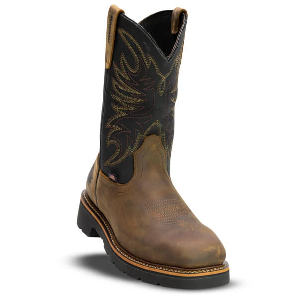 THOROGOOD Men's Heritage Square Toe Wellington Waterproof 11 Inch Safety Toe 804-4330 1 THOROGOOD Men's Heritage Square Toe Wellington Waterproof 11 Inch Safety Toe 804-4330