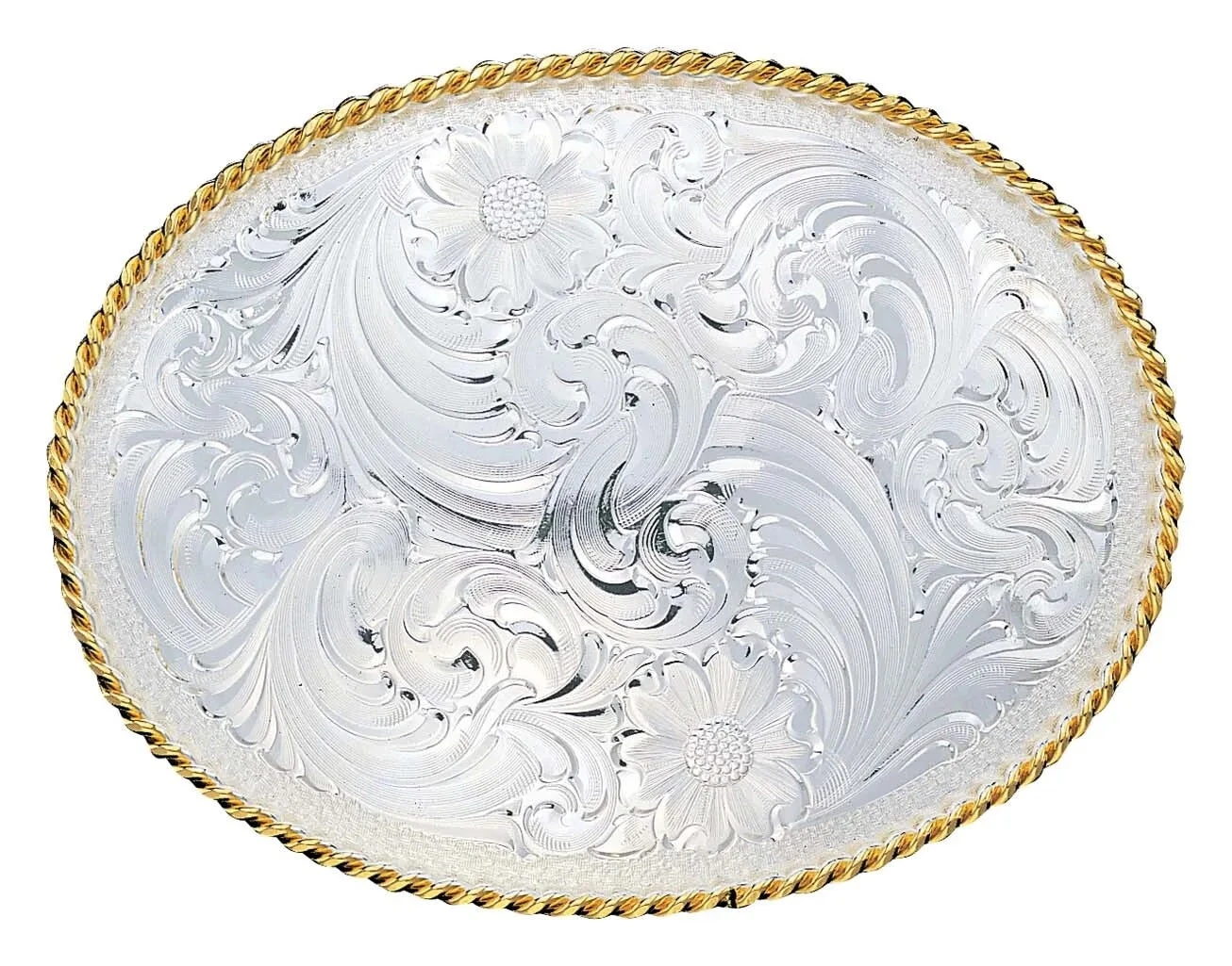 Montana Silversmiths MONTANA SILVERSMITH Silver Engraved Oval Buckle 840 1 Montana Silversmiths MONTANA SILVERSMITH Silver Engraved Oval Buckle 840