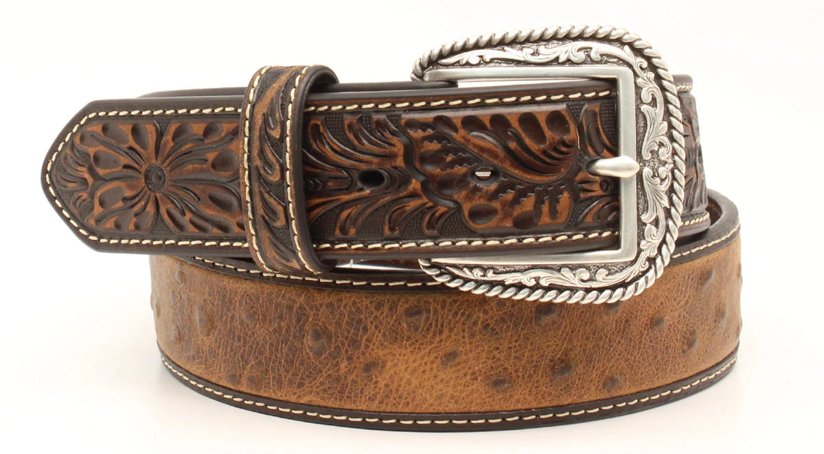ARIAT Men's Ostrich Printed Belt Western A1017202 1 ARIAT Men's Ostrich Printed Belt Western A1017202
