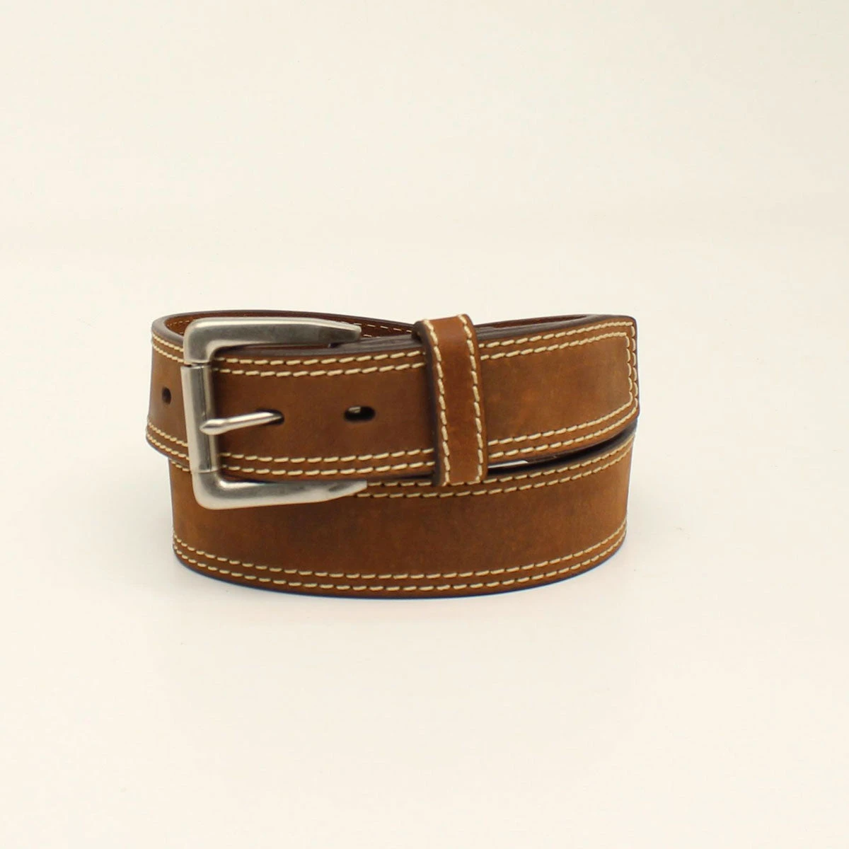 ARIAT Men's Belt 1 1/2" Logo Concho Double Stitch A1037044 2 ARIAT Men's Belt 1 1/2" Logo Concho Double Stitch A1037044 - Image 2