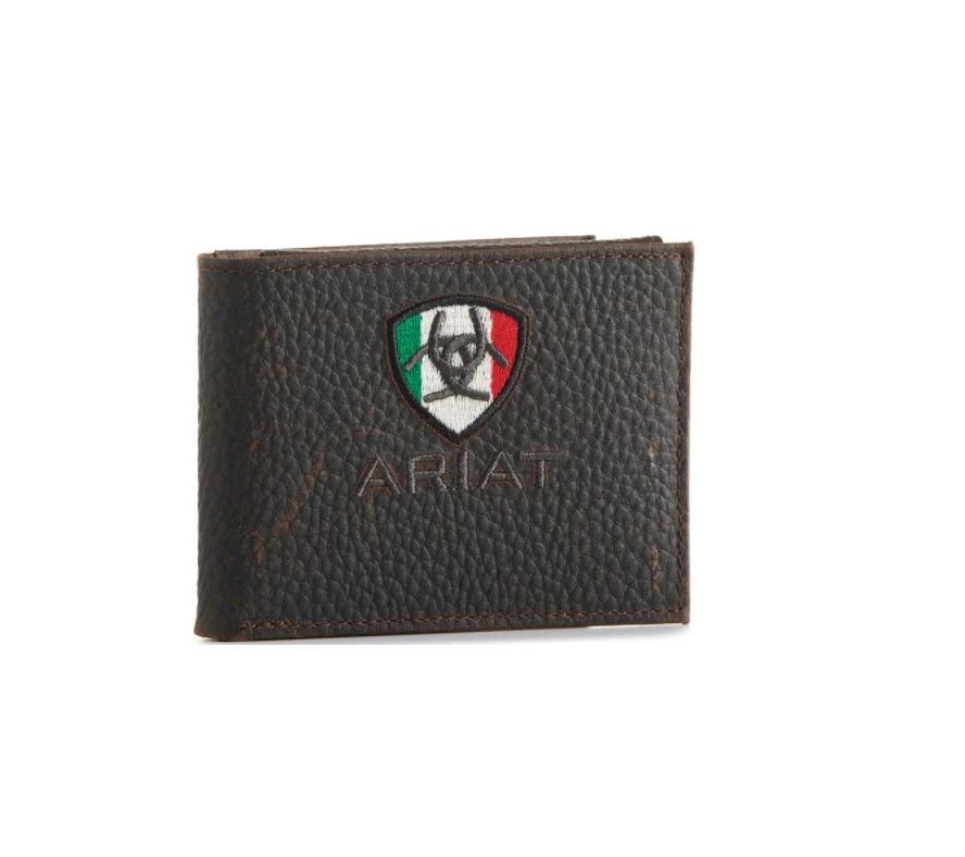 ARIAT Men's Bifold Wallet Mexico Flag Logo A35493282 1 ARIAT Men's Bifold Wallet Mexico Flag Logo A35493282