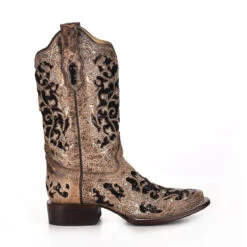 CORRAL BOOTS Women's Inlay & Flowered Embroidery A3648 -Western Fashion Shoes A3648 2