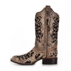 CORRAL BOOTS Women's Inlay & Flowered Embroidery A3648 -Western Fashion Shoes A3648 4
