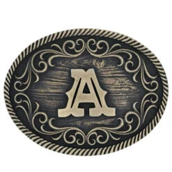 Montana Silversmiths MONTANA SILVERSMITH Men's Filigree Initial Attitude Belt Buckle A915A