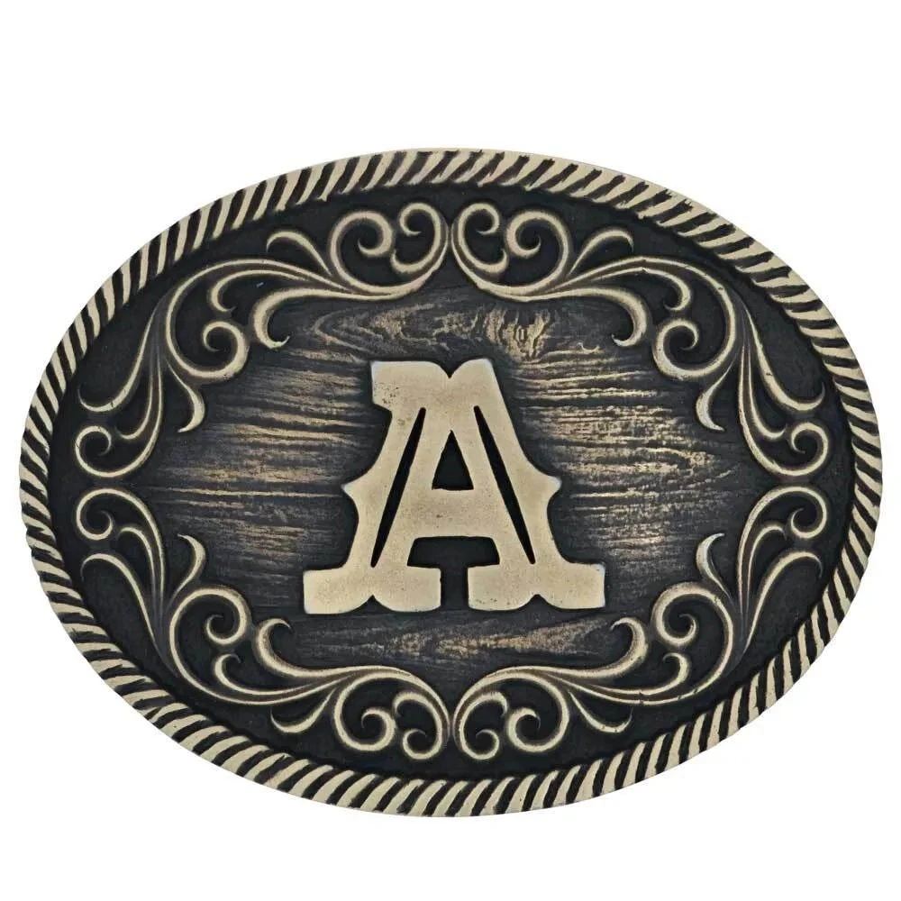Montana Silversmiths MONTANA SILVERSMITH Men's Filigree Initial Attitude Belt Buckle A915A 1 Montana Silversmiths MONTANA SILVERSMITH Men's Filigree Initial Attitude Belt Buckle A915A