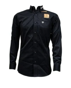 ARIAT Men's Team Logo Twill Fitted Shirt 10034231 -Western Fashion Shoes Ariat BLK 01