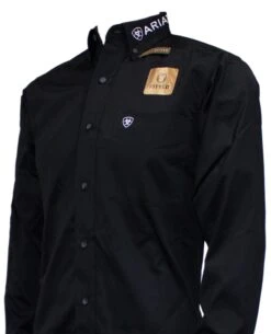 ARIAT Men's Team Logo Twill Fitted Shirt 10034231 -Western Fashion Shoes Ariat BLK 04