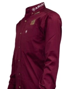 ARIAT Men's Team Logo Twill Fitted LS Shirt 10034233 17 ARIAT Men's Team Logo Twill Fitted LS Shirt 10034233 -Western Fashion Shoes Ariat BRG 04