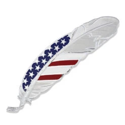 Montana Silversmiths MONTANA Silvers Smith Stars & Stripes USA Flag Hat Feather HF4692USA