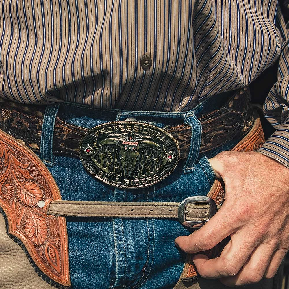 Montana Silversmiths MONTANA SILVERSMITH Men's Open Flames Buckle PBR941 3 Montana Silversmiths MONTANA SILVERSMITH Men's Open Flames Buckle PBR941 - Image 3