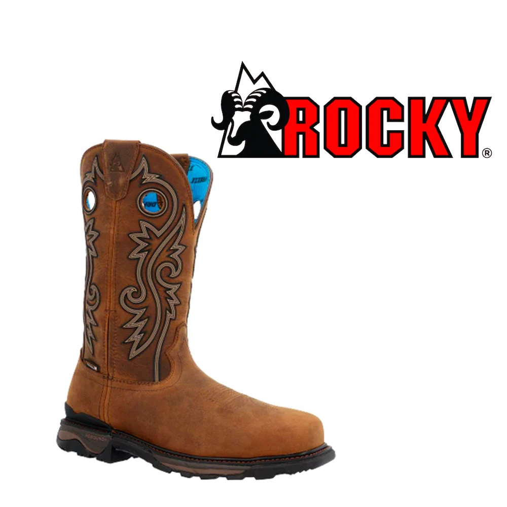 ROCKY Men's Carbon 6 Inch Carbon Toe Waterproof Pull-On Western Boot RKW0376 1 ROCKY Men's Carbon 6 Inch Carbon Toe Waterproof Pull-On Western Boot RKW0376