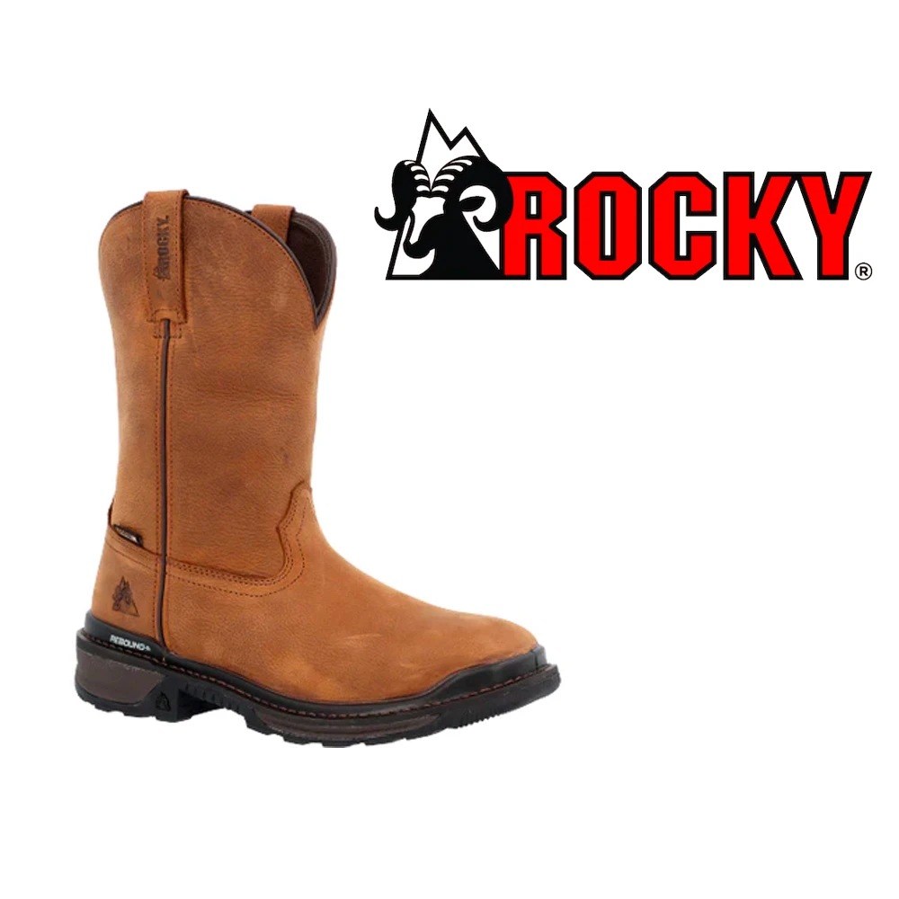 ROCKY Men's Rams Horn Waterproof Pull-On Work Boot RKW0395 1 ROCKY Men's Rams Horn Waterproof Pull-On Work Boot RKW0395