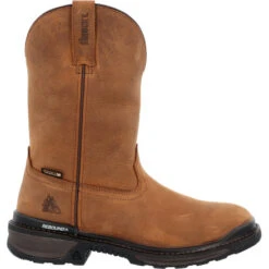 ROCKY Men's Rams Horn Waterproof Pull-On Work Boot RKW0395 10 ROCKY Men's Rams Horn Waterproof Pull-On Work Boot RKW0395 -Western Fashion Shoes RKW0395 profile